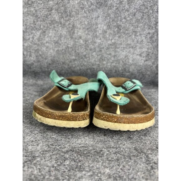 Birkenstock Gizeh Sandals Womens Size 36 Green Suede Thong Toe Post EU 36 - Picture 2 of 8